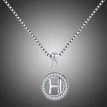 GRACE Silver Jewellery Stříbrný řetízek s přívěskem ve tvaru písmena H - stříbro 925/1000 NH-28-BSP001/H Stříbrná 45 cm H