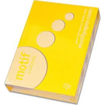 Barevný papír MOTIF A4 80 g žlutá 10