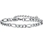 Daniel Dawson Ocelový náramek Figaro - 5.5 mm řetízek, chirurgická ocel NR2150-BR-1563S/18+4 Stříbrná 18 cm + 4 cm (prodloužení)