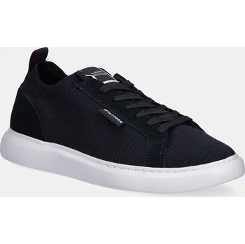 Pánské tenisky Sneakers boty Tommy Hilfiger LIGHT CUPSOLE KNIT SEASONAL FM0FM05403 námořnická modř 59X, EUR 41