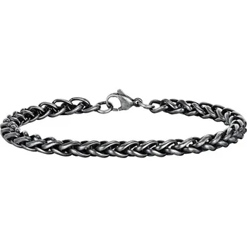 Náramek Daniel Dawson Ocelový náramek Spiga (Wheat) - 5 mm řetízek, chirurgická ocel NR2268-BR-800GR 21 cm Vintage