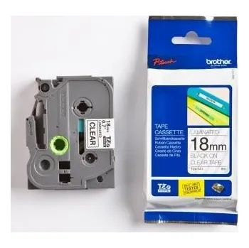 Pásek do tiskárny Brother TZ-141 / TZe-141, 18mm x 8m, černý tisk / průhledný podklad