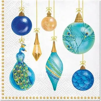 Papírový ubrousek Ubrousky PAW Dekor L (20ks) Peacock Collection