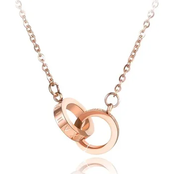 Náhrdelník Victoria Filippi Stainless Steel Ocelový náhrdelník Paija Gold- chirurgická ocel, římské číslice NHN19003-1/116 Zlatá 40 cm + 3 cm (prodloužení)