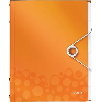 Třídicí kniha Leitz WOW - 6ti dílná - oranžová