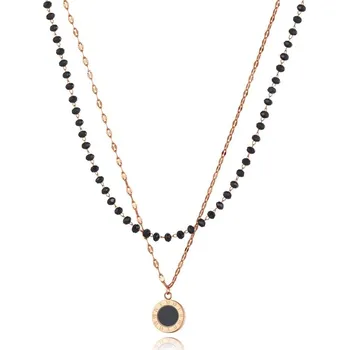 Náhrdelník Victoria Filippi Stainless Steel Ocelový náhrdelník Julliano - chirurgická ocel NHN20207/60 Černá 38 cm + 5 cm (prodloužení)