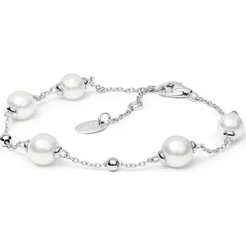 Náramek Gaura Pearls Perlový náramek Marcia - sladkovodní perla, stříbro 925/1000 SK20223B/W 17 cm + 4 cm (prodloužení) Bílá