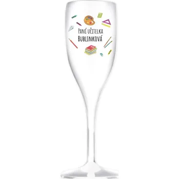 Sklenice Personalizovaná prosecco sklenice - Školní pomůcky