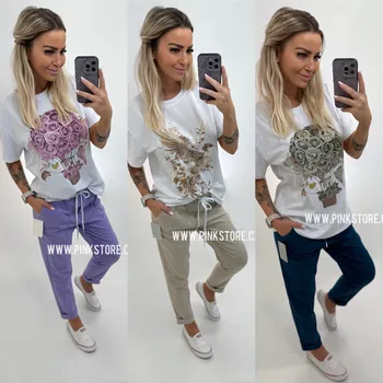 Dámské kalhoty Plátěné kalhoty WINDY Velikost: XXXL, Barva: Béžová