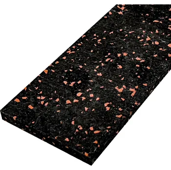 soklová lišta Černo-červená gumová soklová podlahová lišta FLOMA FitFlo IceFlo - 200 x 7 x 0,8 cm, 88809119