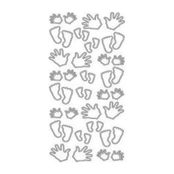 Party dekorace Kontury 10x23 - ruce,nohy gold/skin