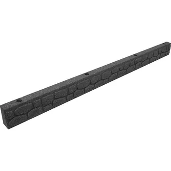Zahradní obrubník Šedý gumový zahradní obrubník FLOMA Rockwall - 122 x 5,1 x 8,9 cm, 80100008