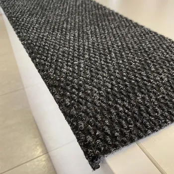 Nášlap na schod Černý kobercový samolepicí protiskluzový nášlap na schody FLOMA Perla - 80 x 24 x 1,5 cm, 80011553