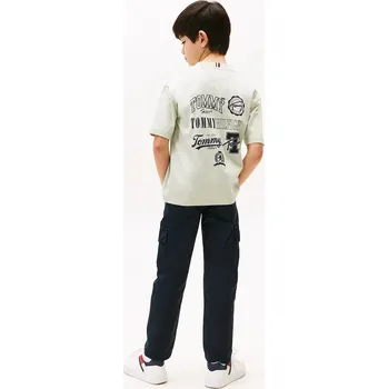 Pánské tričko Bavlněné tričko Tommy Hilfiger KB0KB09720.128.176.9BYA béžová 01X, vel. 176