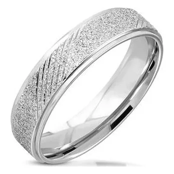 Prsten NSS3008-6-67 NSS3008 Pánský snubní ocelový prsten, šíře 6 mm