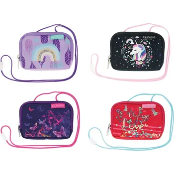 Penál Taštička na krk, holky - mix motivů - Jednorožeč duha