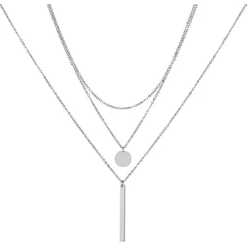 Náhrdelník Victoria Filippi Stainless Steel Trojitý ocelový náhrdelník Francisco - chirurgická ocel NHN19149-1/11 Stříbrná