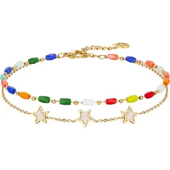 Náramek JAY Náramek na nohu Vittoria - chirurgická ocel JAY-9045-ZS56167 Zlatá 21 cm + 4 cm (prodloužení)