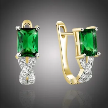 Náušnice Éternelle Náušnice Swarovski Elements Jennifer E-KZCE275 Zelená