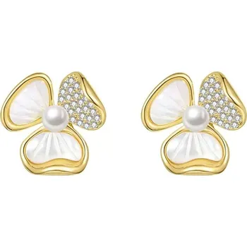 Náušnice JAY Náušnice ve tvaru Trojlístku JAY-9083-AE16604X1 Zlatá