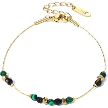 Náramek Victoria Filippi Stainless Steel Ocelový náramek s korálky Patricia - chirurgická ocel E-YA-YC0217/8 Zlatá 16 cm + 4 cm (prodloužení)