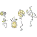 JAY Souprava čtyř kusů letních náušnic Thalia JAY-9169 Žlutá