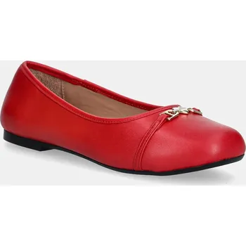 Dámské baleríny Kožené baleríny Love Moschino červená barva, JA11081G1NIE0500 33X, EUR 39