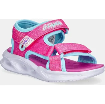 Dívčí sandály Dětské sandály Skechers SOLA GLOW SANDAL růžová barva, 303024L 43X, EUR 33