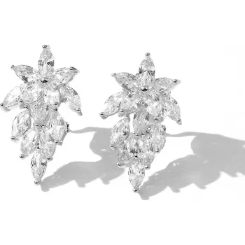 Náušnice Éternelle Náušnice Swarovski Elements Daira E-EP558-2 Bílá/čirá