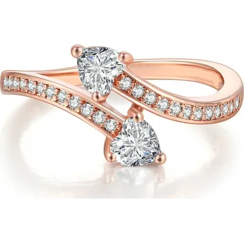 Prsten Victoria Filippi Pozlacený prsten se zirkony Alfredi - srdíčko P834/54 54 Bílá/čirá