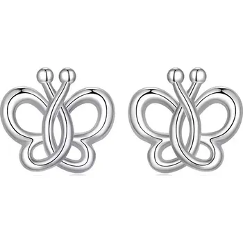 Náušnice GRACE Silver Jewellery Stříbrné náušnice Motýlci - stříbro 925/1000 E-BSE1168/295 Stříbrná