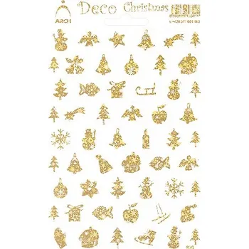 samolepka Samolepky dekorační vánoční obrázky zlaté