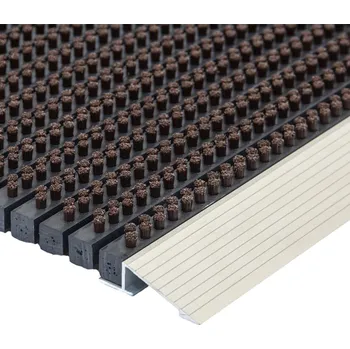 Rohožka Hnědá venkovní čistící kartáčová vstupní rohož FLOMA Outline - 50 x 80 x 2,2 cm, 81715200