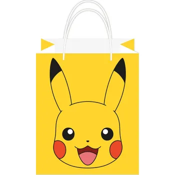 Dárková taška Amscan / Reithmüller Papírová dárková taška Pokémon žlutá, 13 x 22 cm