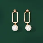 JAY Stříbrné náušnice s perlou Elene - stříbro 925/1000 JAY-0038-DQ10606E Bílá