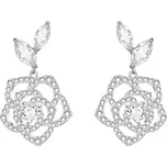 JAY Náušnice se zirkony a květem Kamélie - stříbrné zapínání JAY-9068-ZS51170 Stříbrná