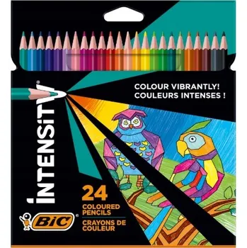 Pastelka Balení ŠKOLNÍCH PASTELKŮ Pastelky Intensity Premium 24 BIC