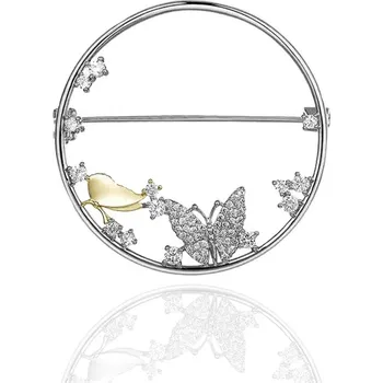 Brož Éternelle Brož Swarovski Elements Belinda B8025-BH04037 Bílá/čirá