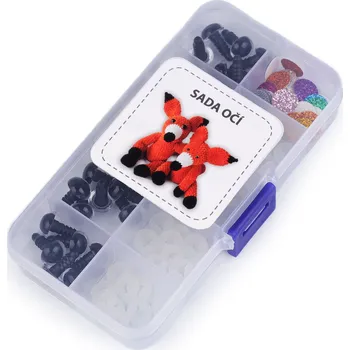 Sada očí s pojistkou s glitry Ø10mm