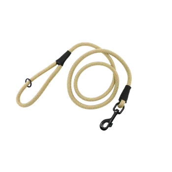 Vodítko pro psa AMINELA Vodítko lano s kůží AMINELA, černé kování Barva: Béžová, Rozměr: 8mm x 150cm AM15208