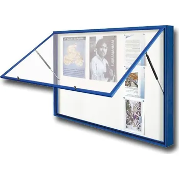 Venkovní vitrína 1000-18 x A4 výklopná - hnědá