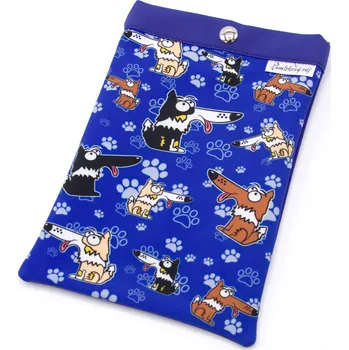 Obal na doklad Pískací Potvůrky Obal na očkovací průkaz psa – border kolie Vyberte barvu:: tmavě modrá (borderka)