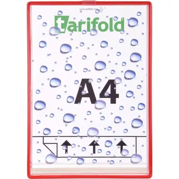 Vodotěsná kapsa s očkem A4 červená/5 ks