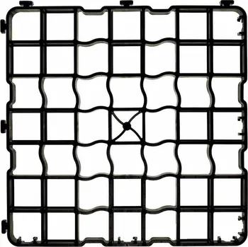 Venkovní dlažba Černá plastová zátěžová zatravňovací dlažba N50 PRO - 49,5 x 49,5 x 5 cm, 89897451