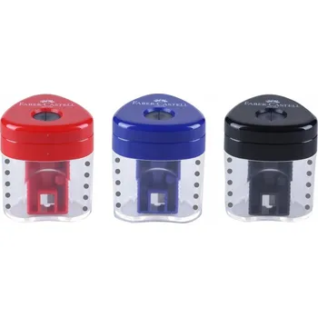 Ořezávátko Ořezávátko ruční, jednoduché, s nádobkou Faber-Castell, vícebarevné