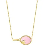 JAY Stříbrný náhrdelník Tenisová raketa - stříbro 925/1000 JAY-9145 Růžová 44 cm + 5 cm (prodloužení)