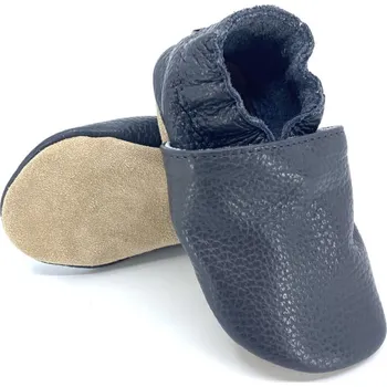 Capáčky Kožené capáčky Funky Monkey Barefoot SOFT BRA-010 Antracit 17, Vnitřní délka boty: 11,4 cm, Vnitřní šířka boty: 5,5 cm