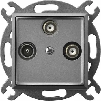 Elektrická zásuvka Anténní zásuvka nástěnná Ospel šedá