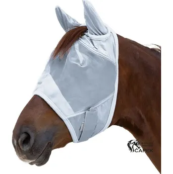 Koňská maska proti hmyzu Maska Waldhausen -PREMIUM- - Stříbrná - X-full