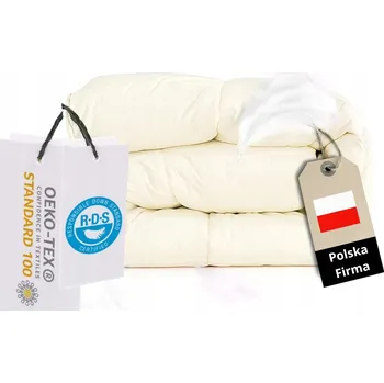 přikrývka Péřová Přikrývka 200x220 Celoroční Husí Peří 100% Antialergická Přikrývky ECRU